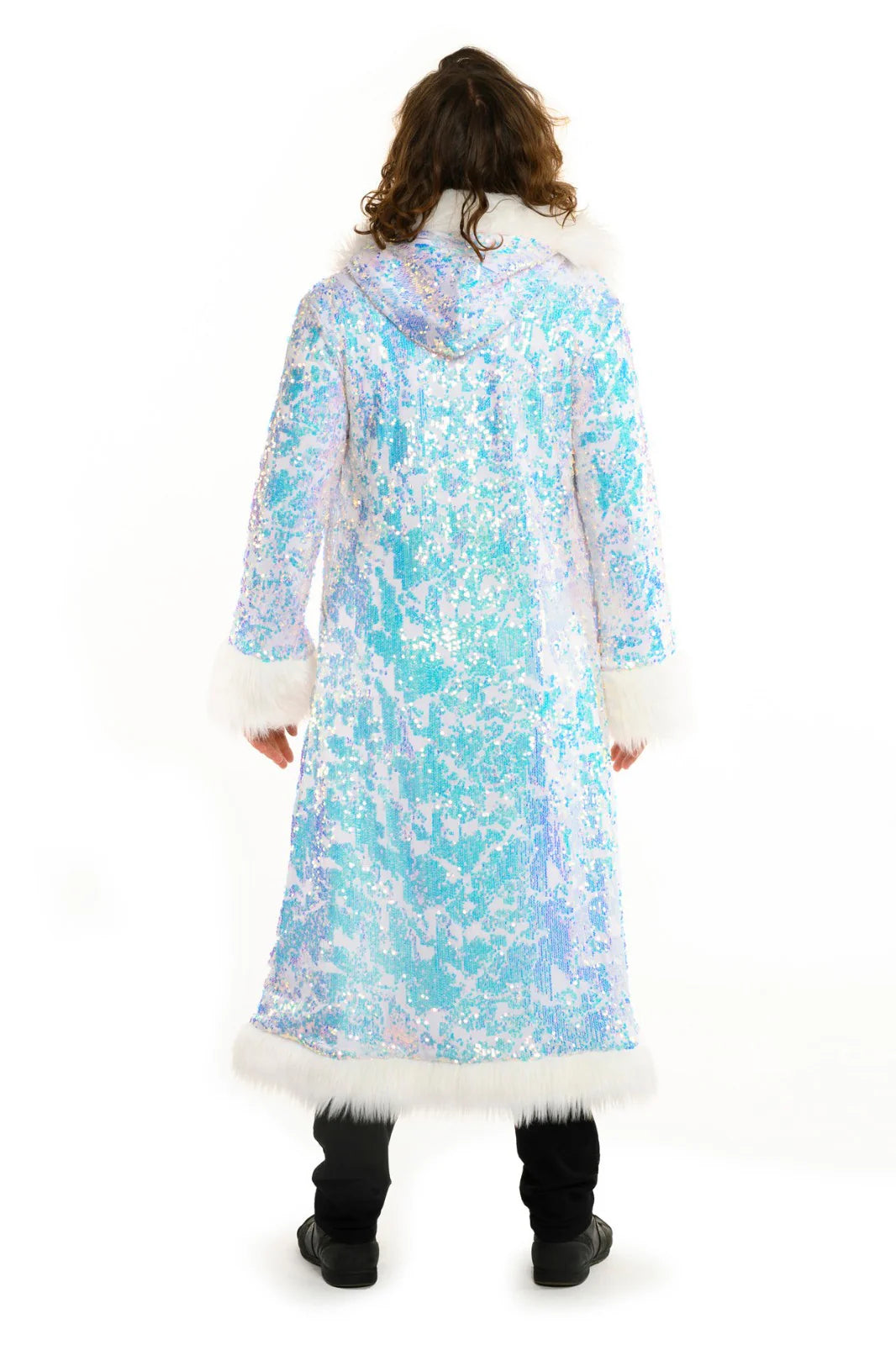 Deluxe Tamo Coat: Fearless Unicorn Sequin + White Faux Fur Trim