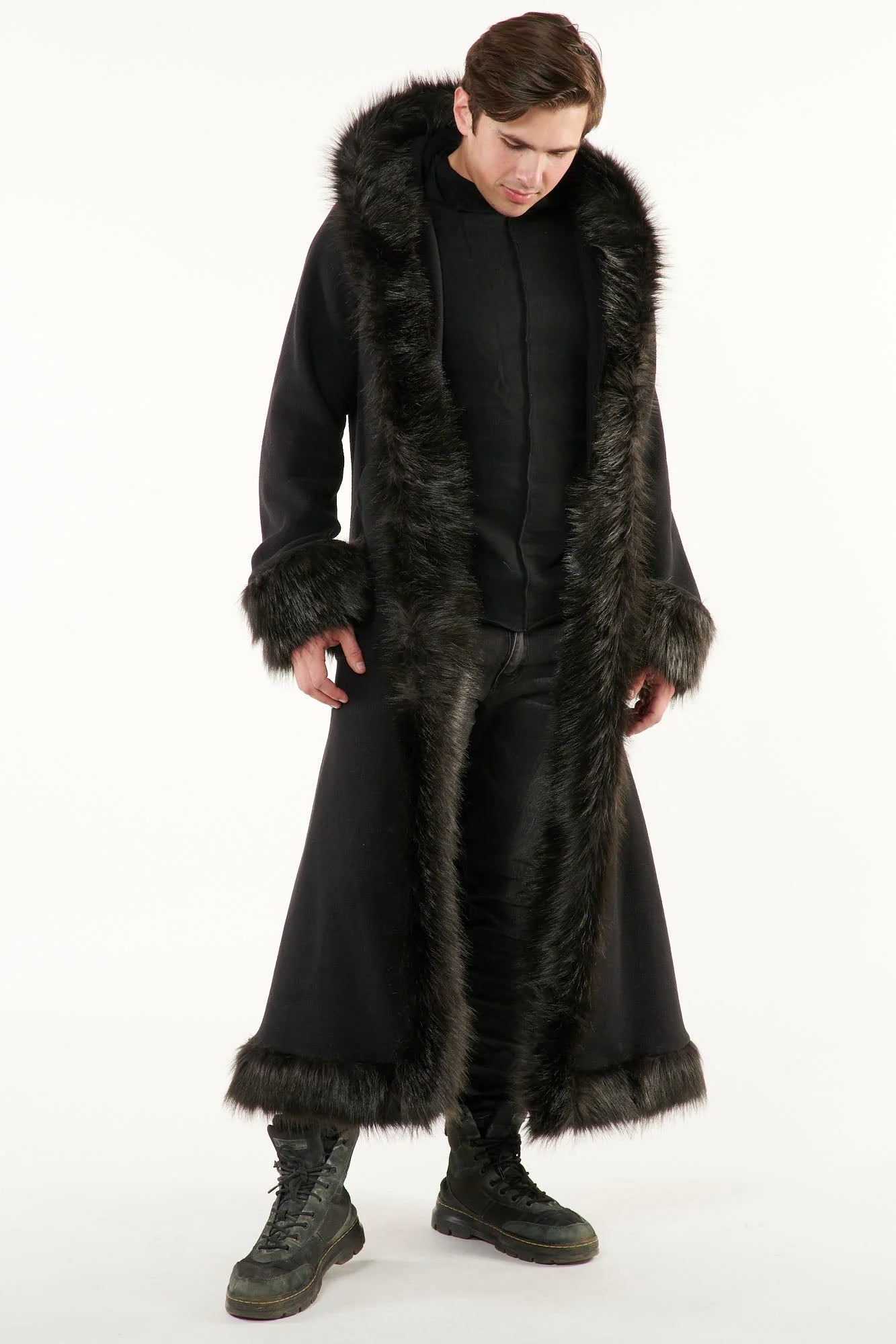 Classic Tamo Coat: Black Coat + Black Trim