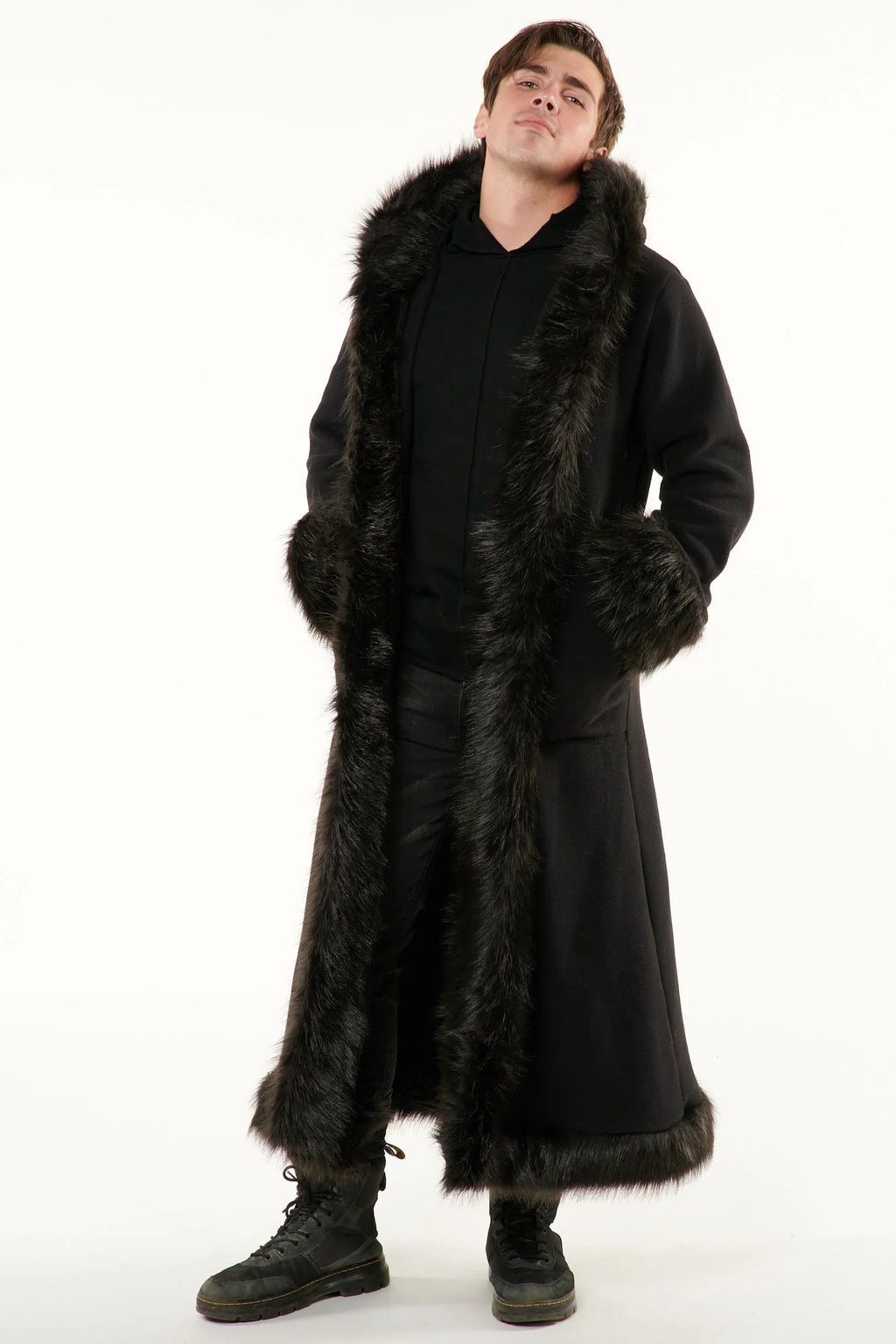 Classic Tamo Coat: Black Coat + Black Trim