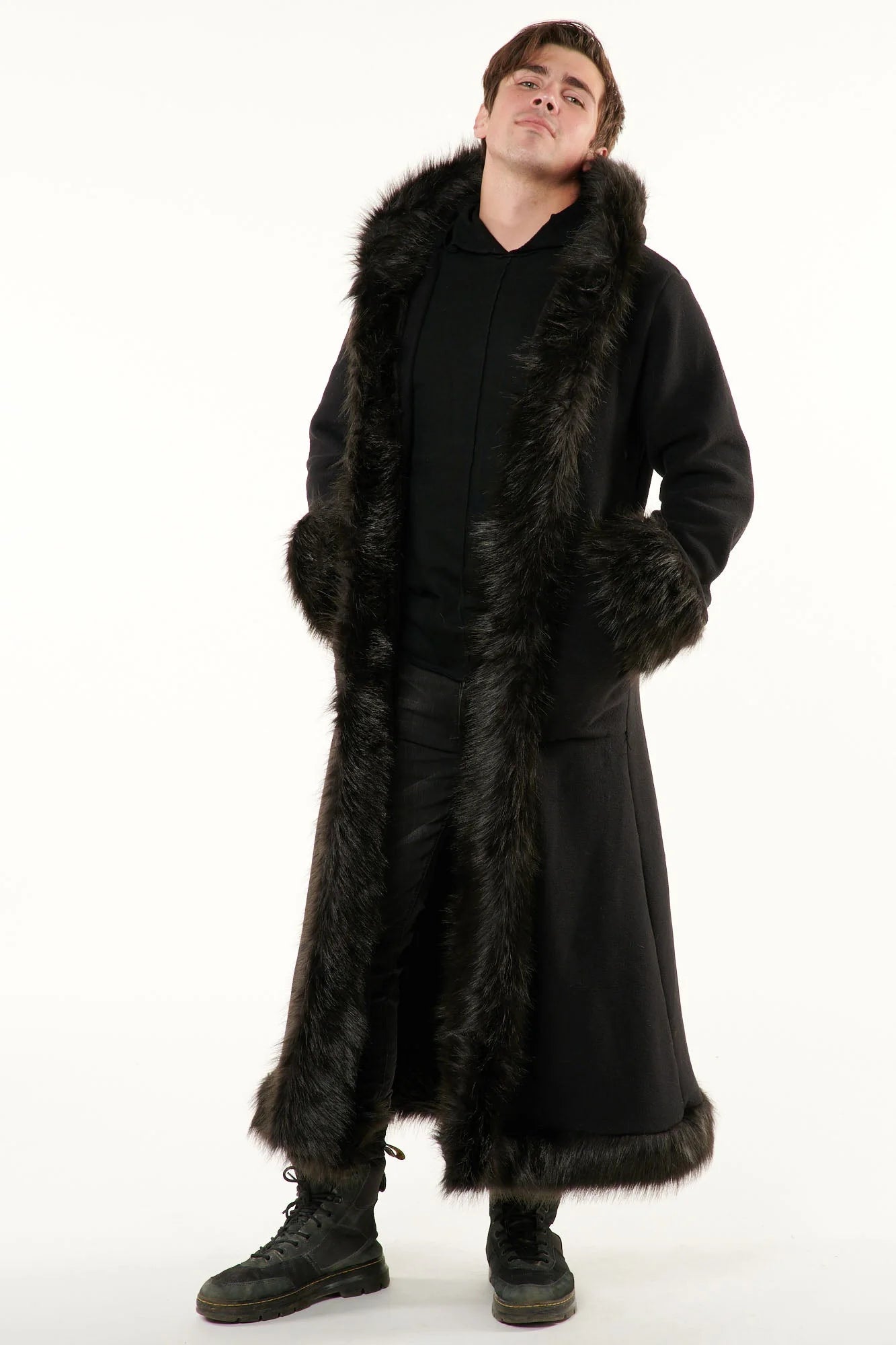 Classic Tamo Coat: Black Coat + Black Trim