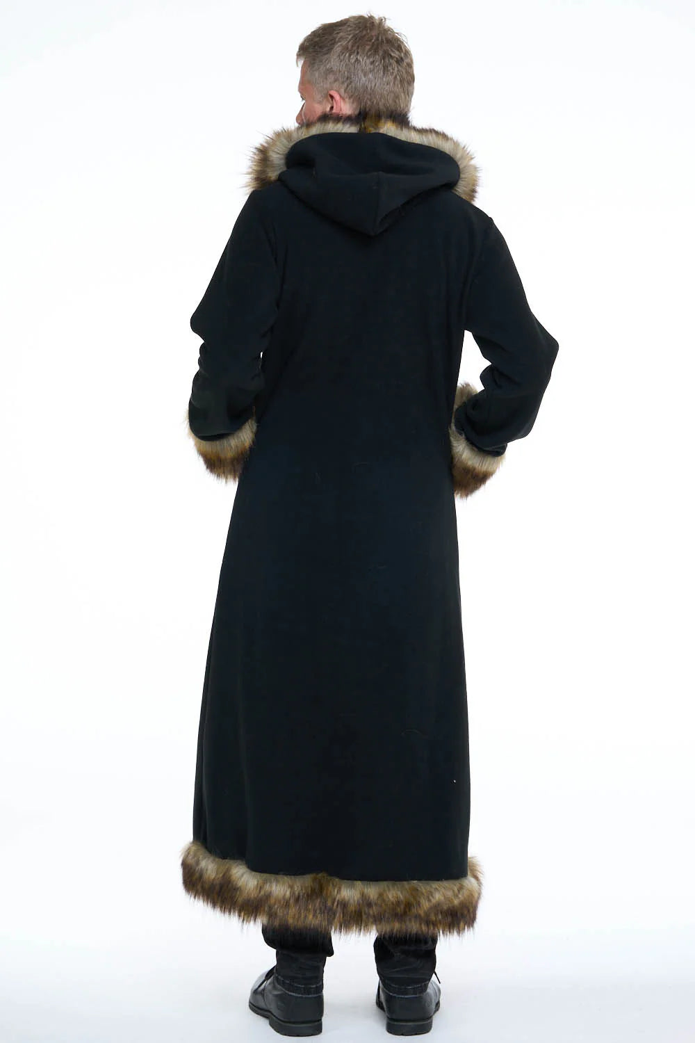Classic Tamo Coat: Black Coat + Sable Trim