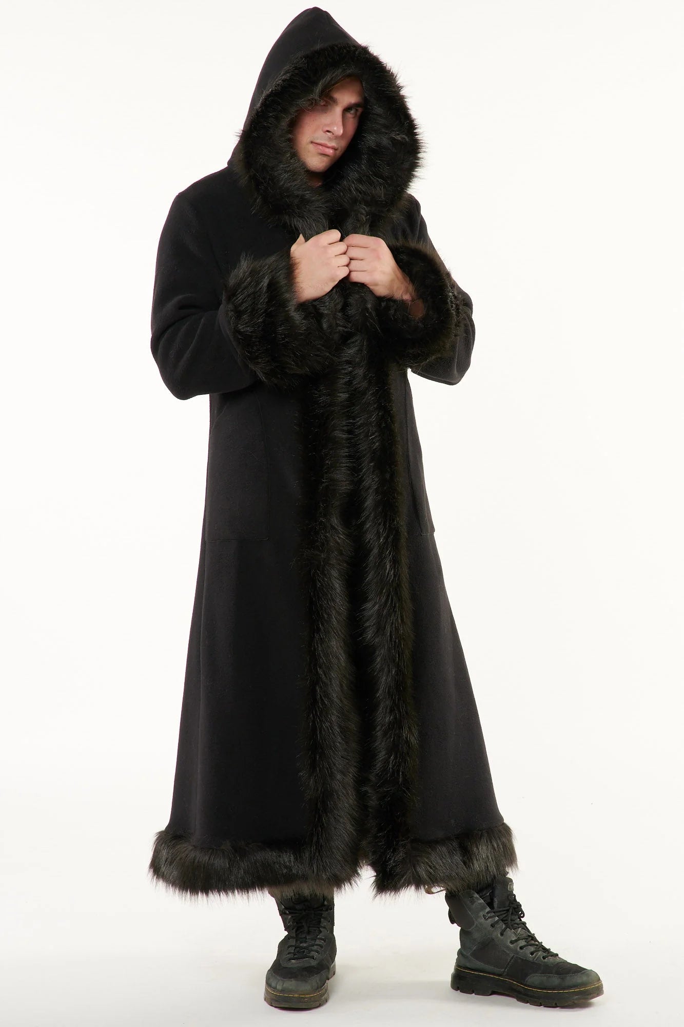 Classic Tamo Coat: Black Coat + Black Trim