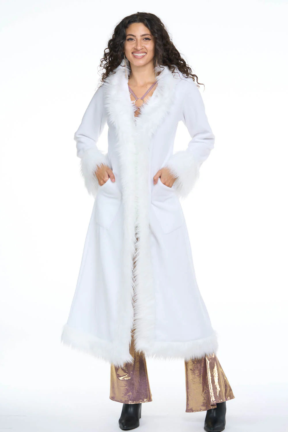 Classic Tamo Coat: White Coat + White Trim
